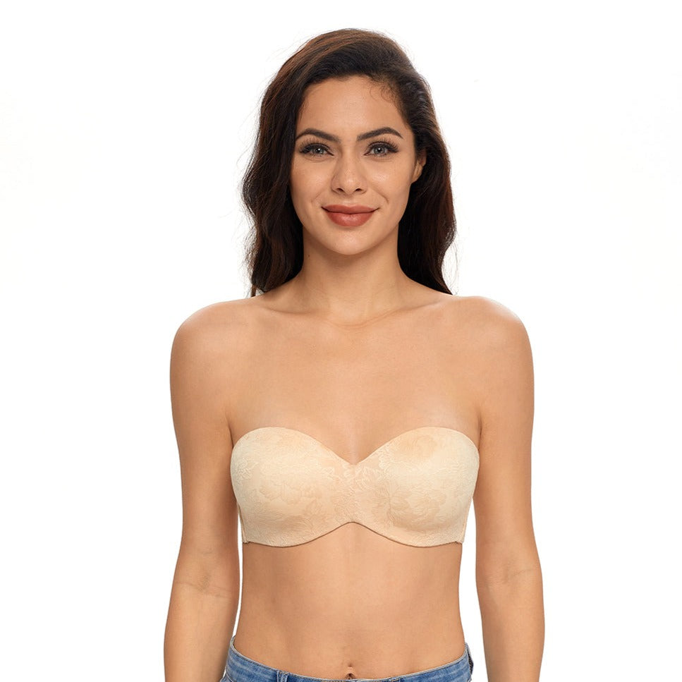 Smooth Bandeau Silicone-Free Bra Seamless Comfort Underwire