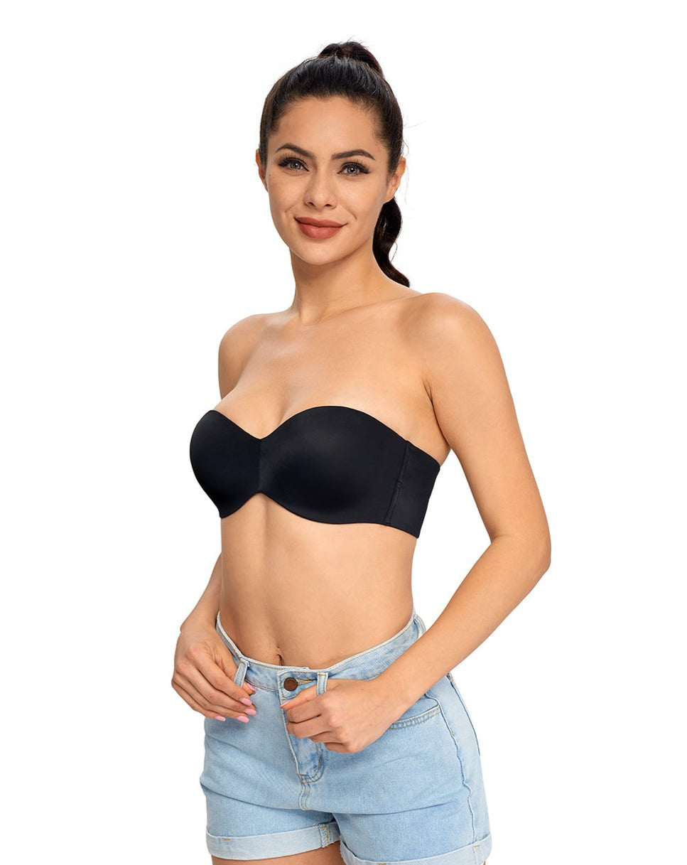  DotVol Womens Seamless Bandeau Unlined Underwire