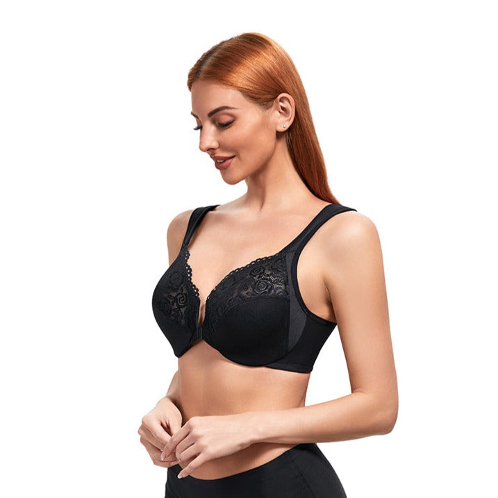DotVol Women's Plus Size Full Figure Front Closure Underwire Lace