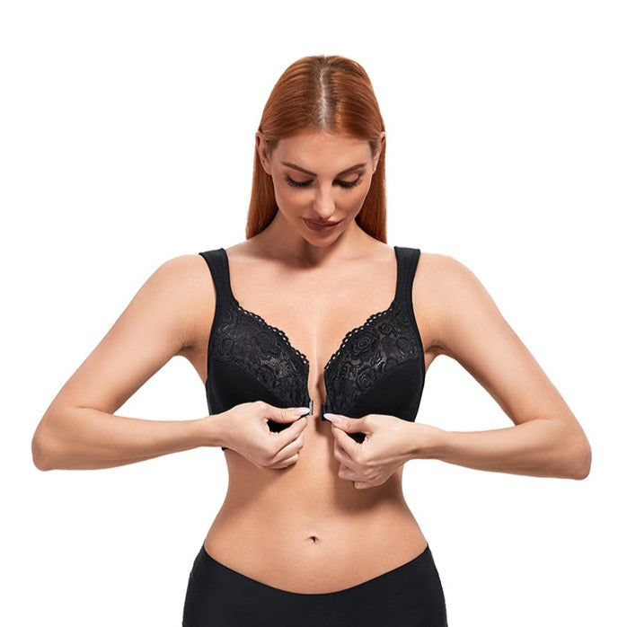 Women's Everyday Bra, Full Cup Minimizer Bra Wide Straps No Padding Bra  Comfort Plus Size BG Cup (Color : Black, Size : 36G)