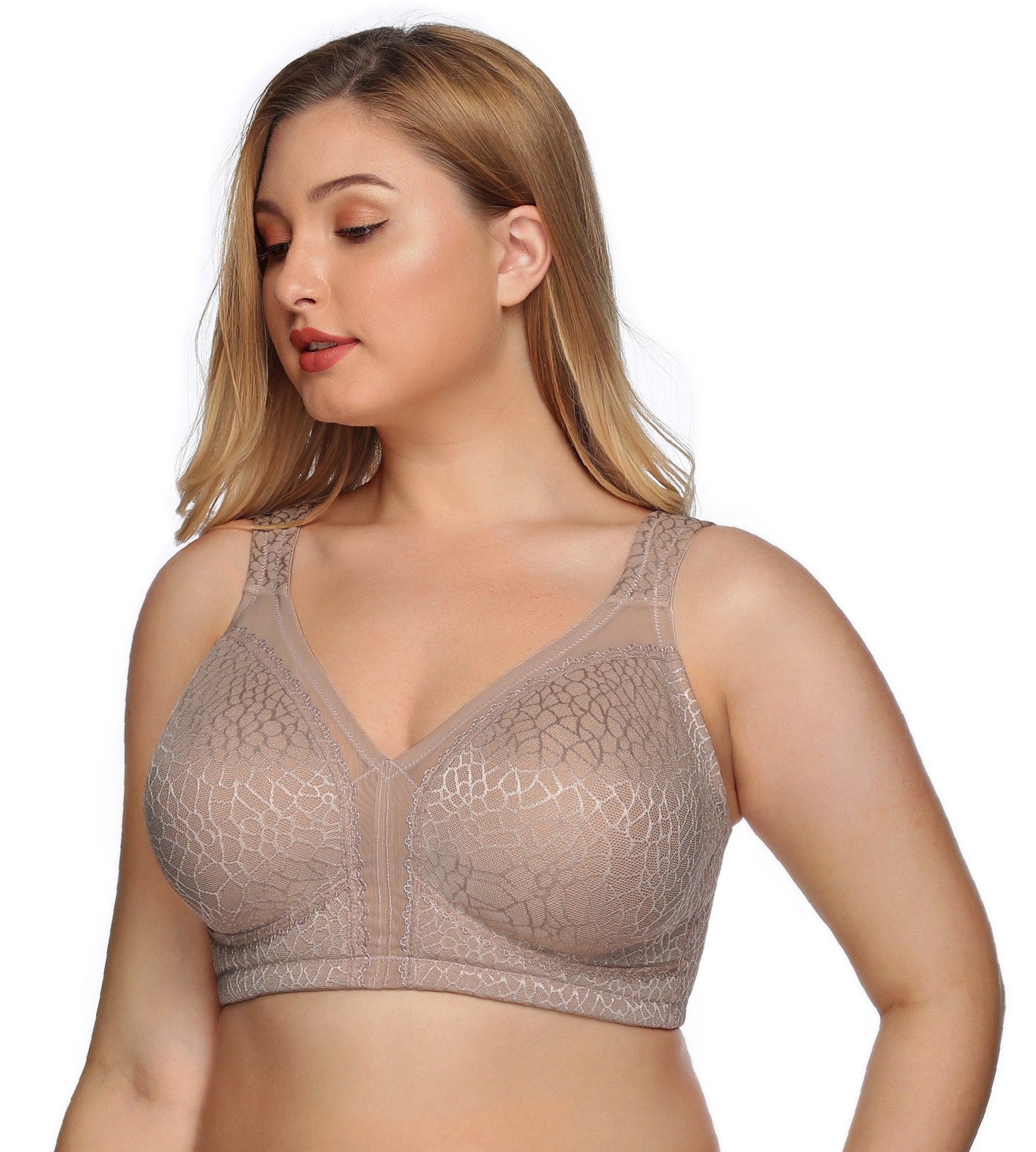 Women's Full Figure Minimizer Bras Comfort Large Busts Wirefree