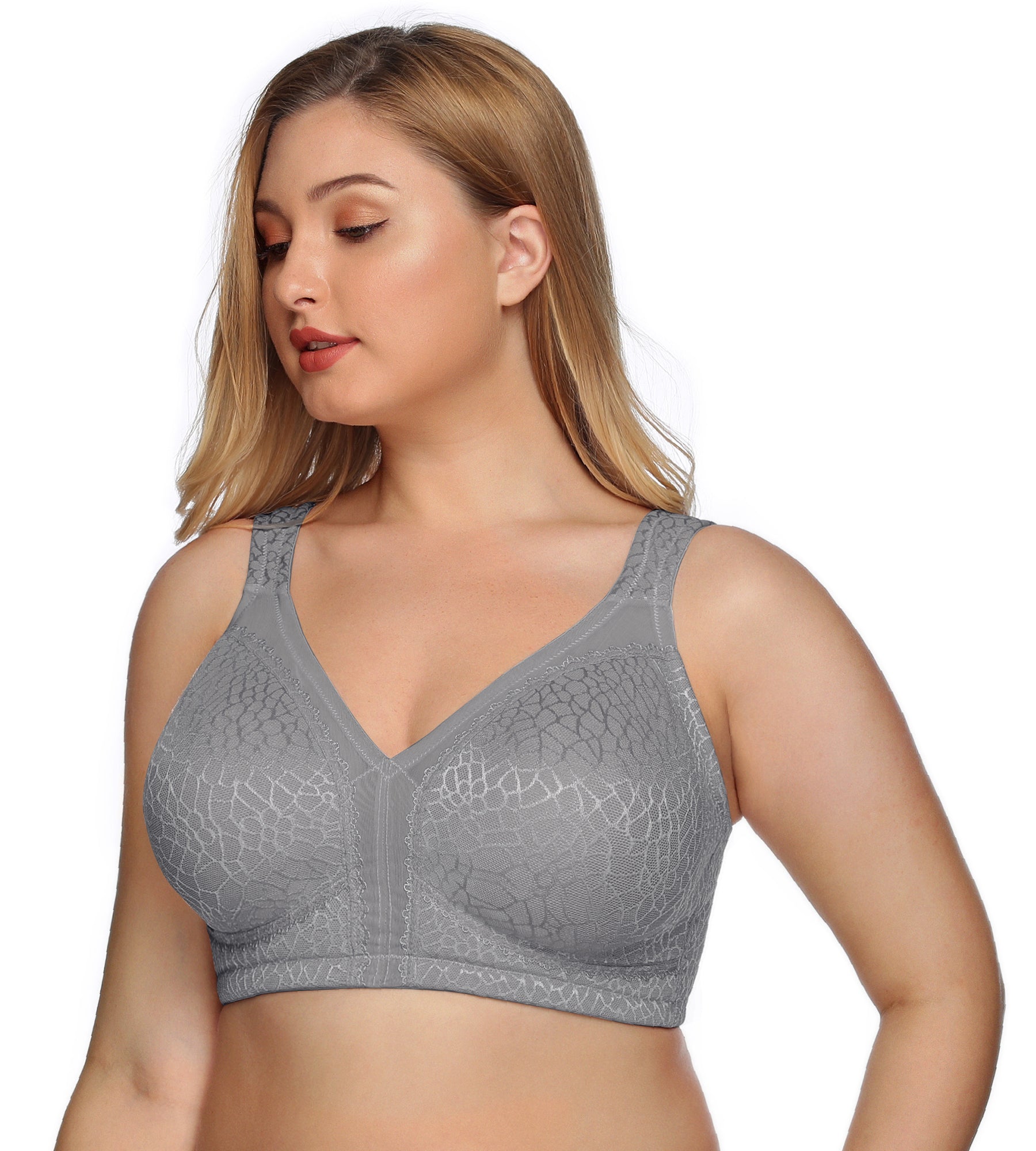 Grey lace bra size 36C new