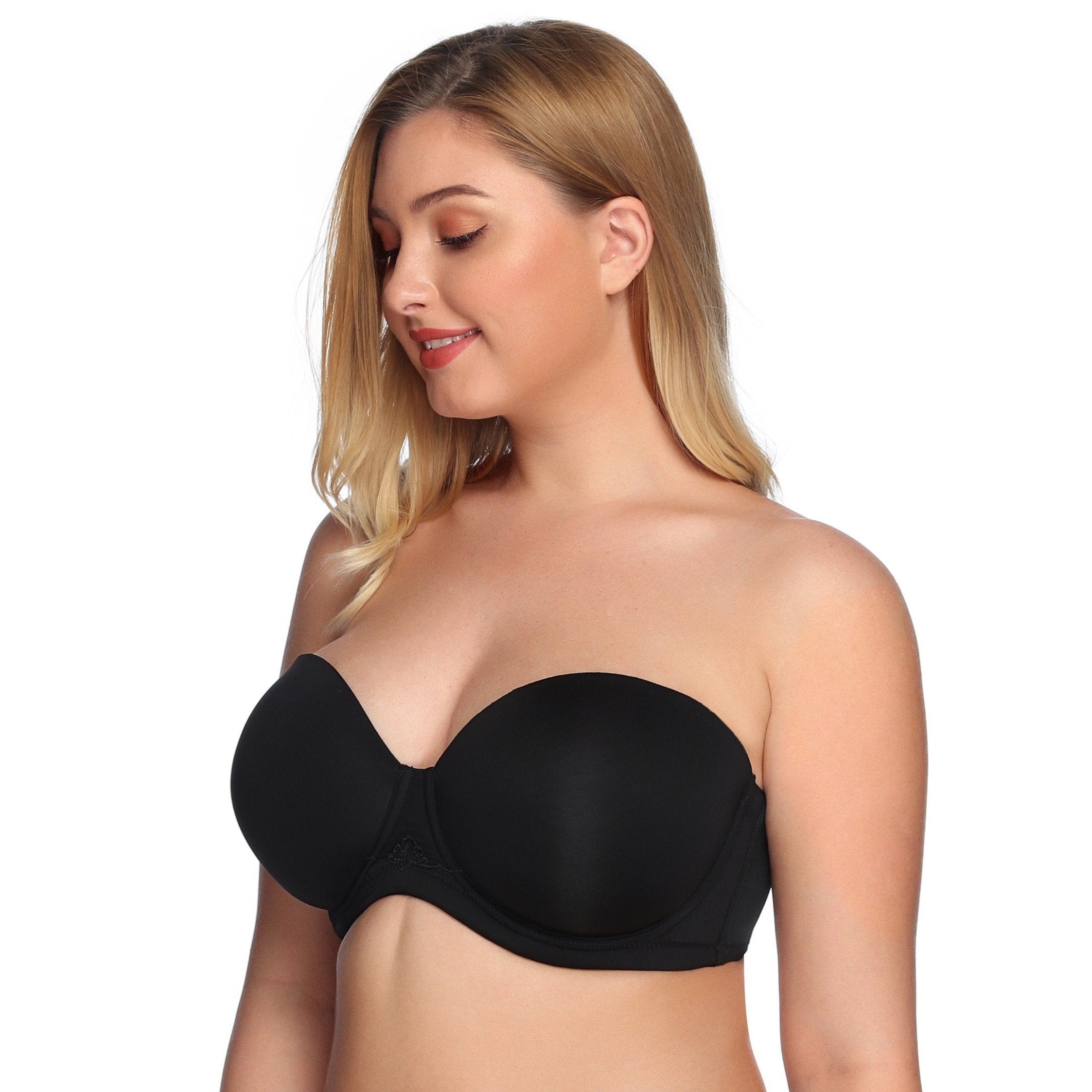 DotVol Women's Plus Size Front Closure U-Back Underwire Wide Strap Everyday  Bra(Black,34DD) at  Women's Clothing store