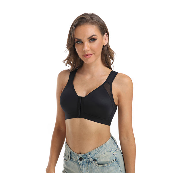 419 Minimize Bra with Front Closure Wirefree Jacquard Back