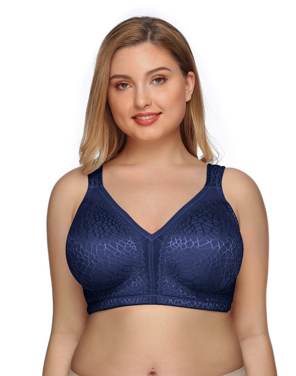 Buy Floret Double Layered Non Wired Full Coverage Minimiser Bra - Robin  Blue at Rs.449 online